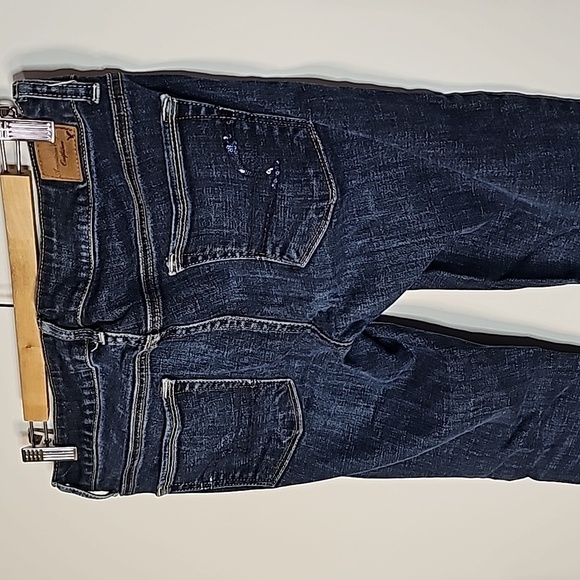 American Eagle dark wash size 6 skinny kick stretch jeans - Picture 4 of 8